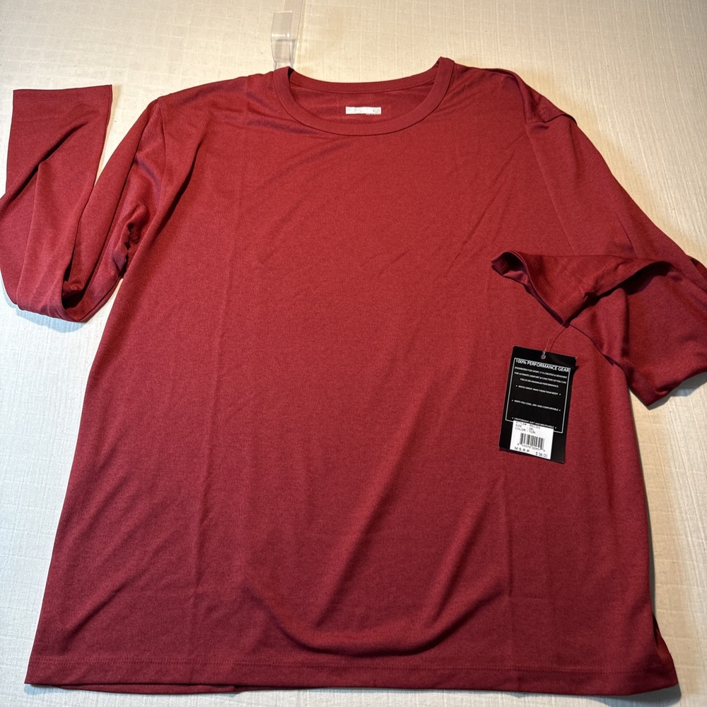 WL Sport Long sleeve size XXL performance gear sweat wicking breathable dark red
